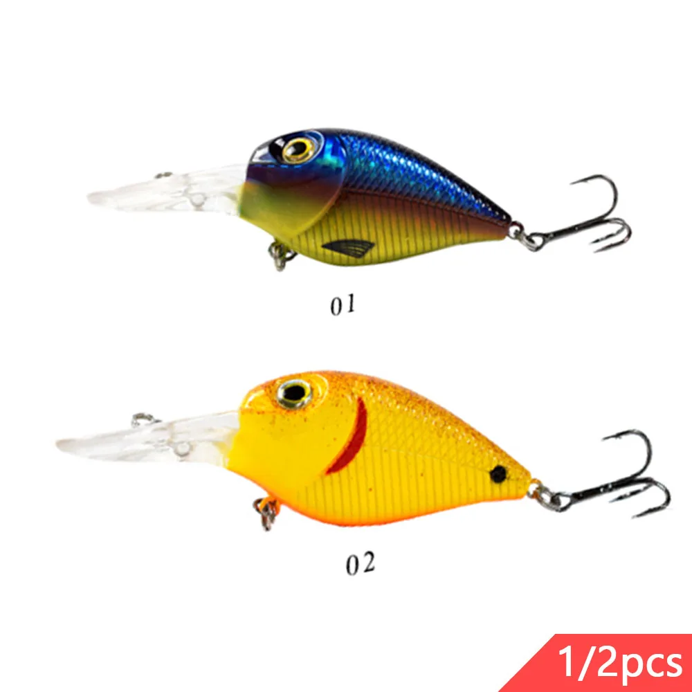 

2/1PCS 95MM 18G Hard Crankbait Floating Wobblers Treble Hooks Bionic Eyes For Catfish Pike Bass In River Sea Pond Fishing Lures