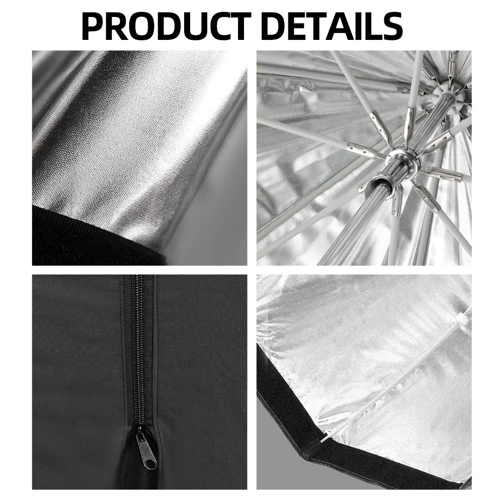 

Godox 80cm 95cm 120cm 37.5"Octagon Umbrella Softbox with Honeycomb Grid,Light Stand,Hot Shoe Holder Bracket for Flash Speedlight