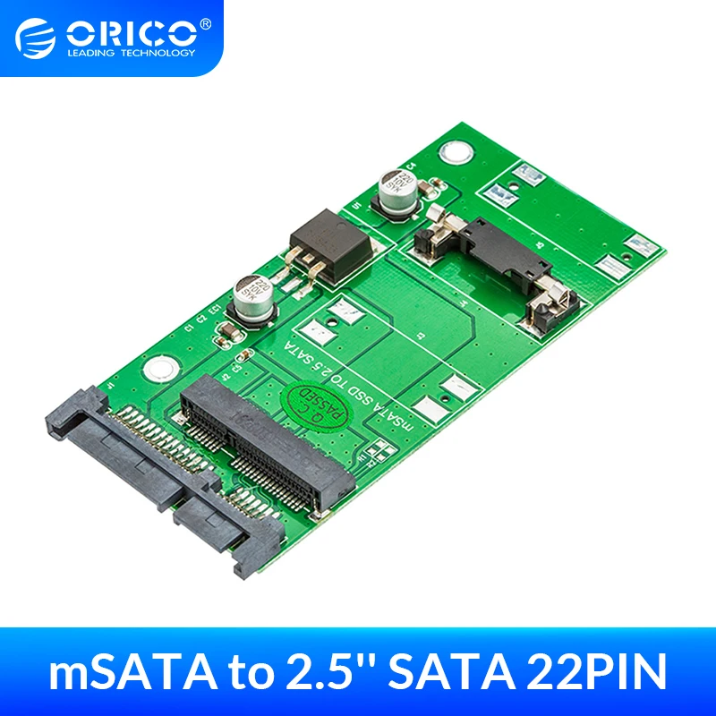 Адаптер ORICO mSATA для 2 5-дюймового SATA 22PIN адаптер SSD карта поддержка SATA3 протокол