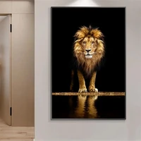 african lion in the dark canvas art posters and prints animals wall art decorative pictures lion canvas painting home wall decor