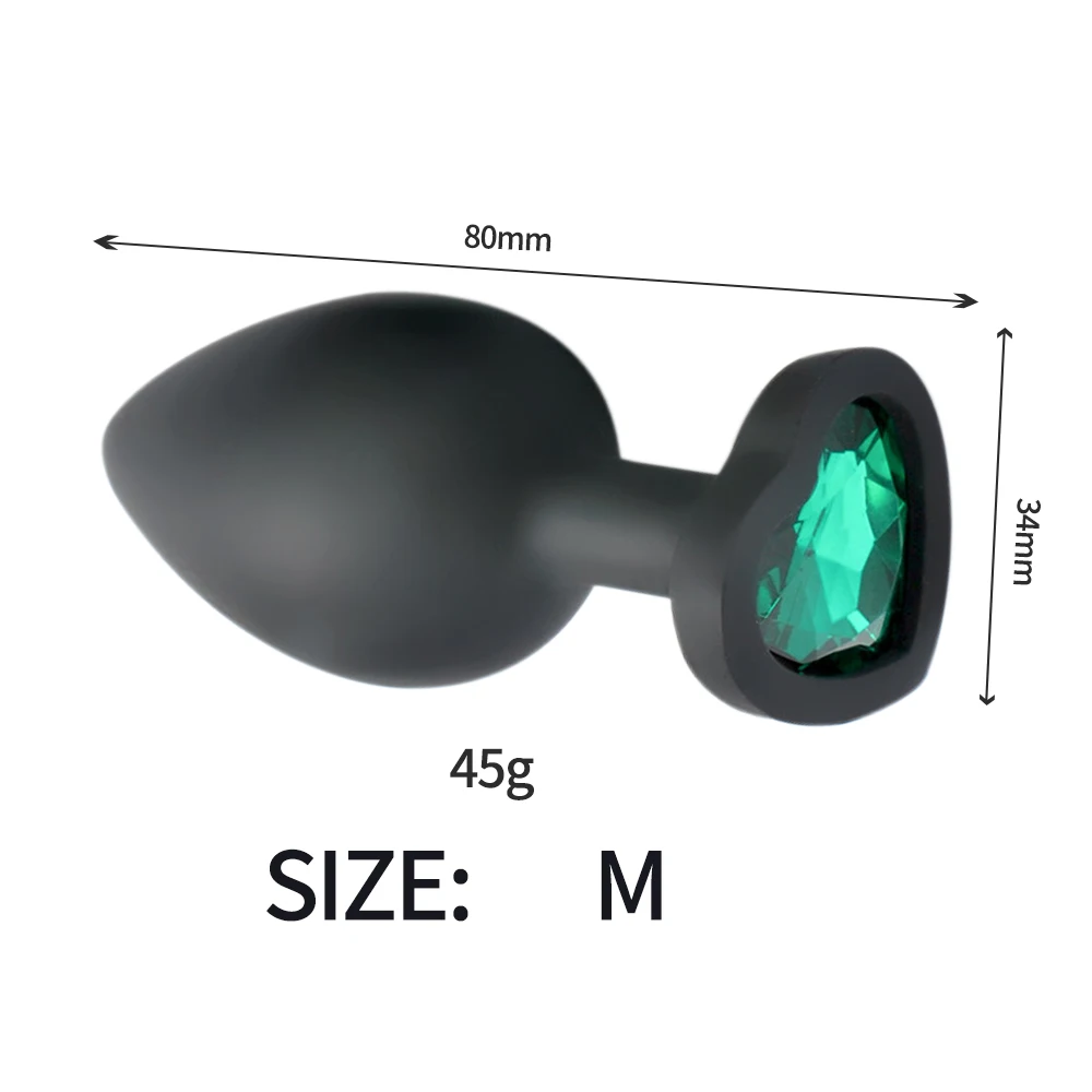 Anal Plug Sex Toys 100% Silicone Butt Tail Crystal Jewelry Trainer For Women/Man 2 Different Size Of SHAKI Adults Shop | Красота и