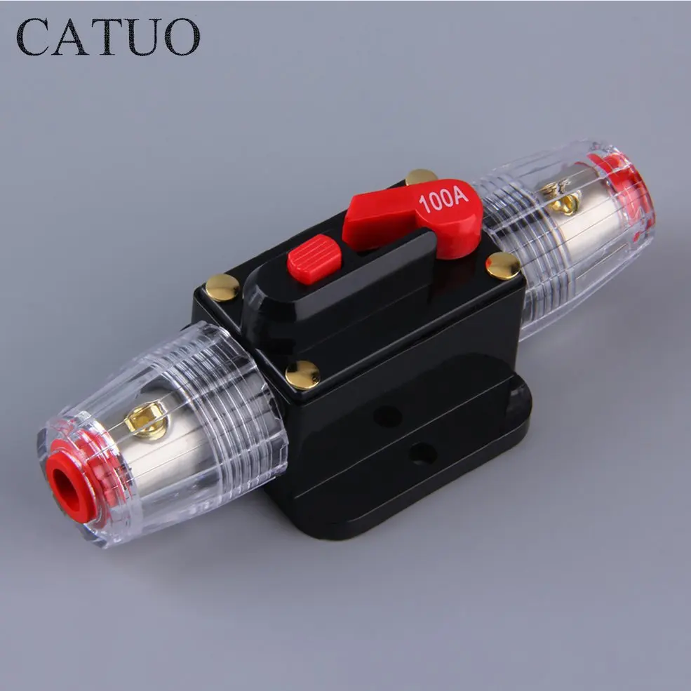 

Professional Car Audio Protection System 100/80-Amp Circuit Breaker Manual Reset Switch Agu Fuse Holder Easy Installation Hot