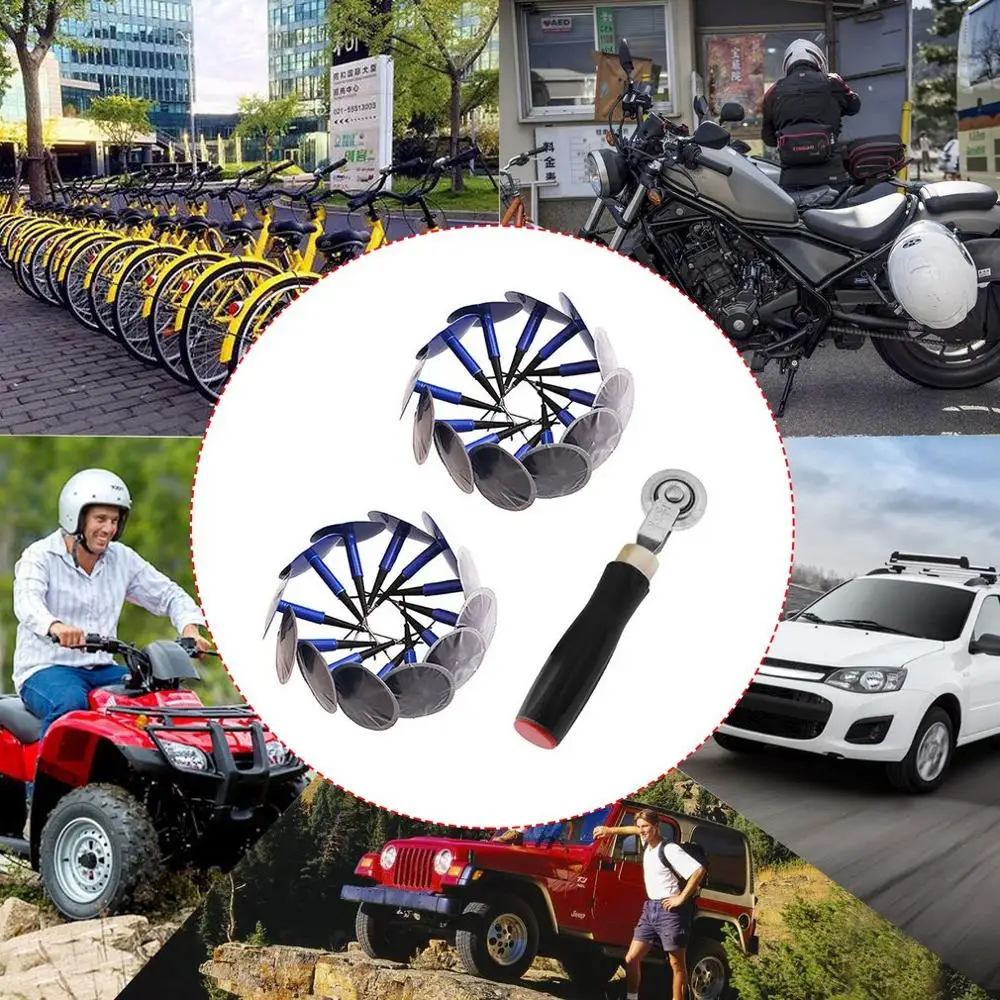 

Tire Repair Plug Patches And Stitcher Tire Repair Tool Kits Tire Repair For Car Motorcycle Bicycle Bike Scooter