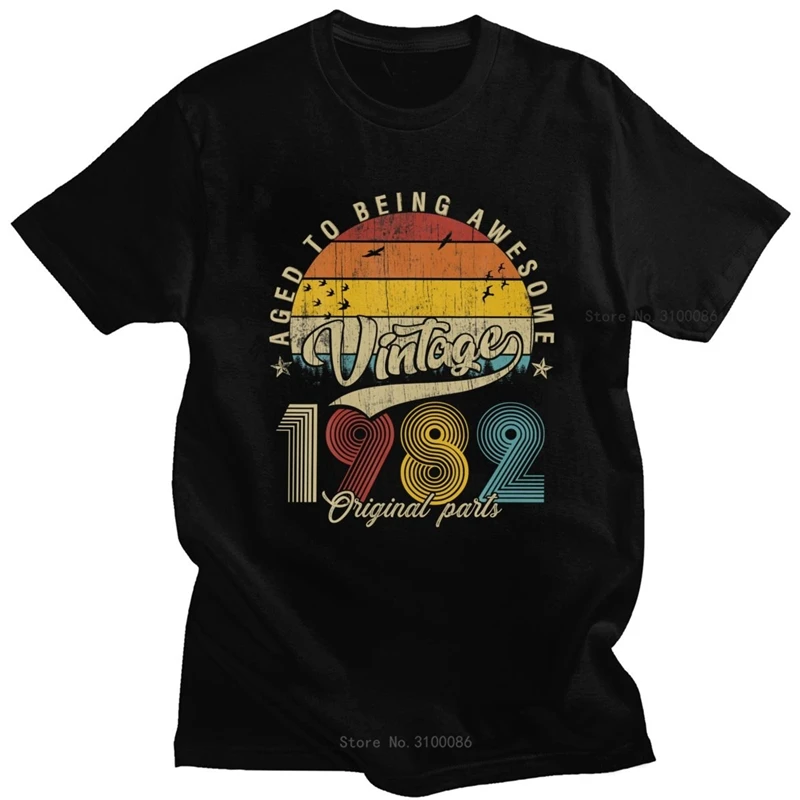 Винтажные 1982 оригинальные запасные части для футболки с коротким рукавом