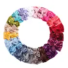 20 шт.лот, однотонная бархатная Детская повязка на голову, Осень-зима, новинка, тюрбан, повязки на голову для маленьких девочек, аксессуары для волос ручной работы