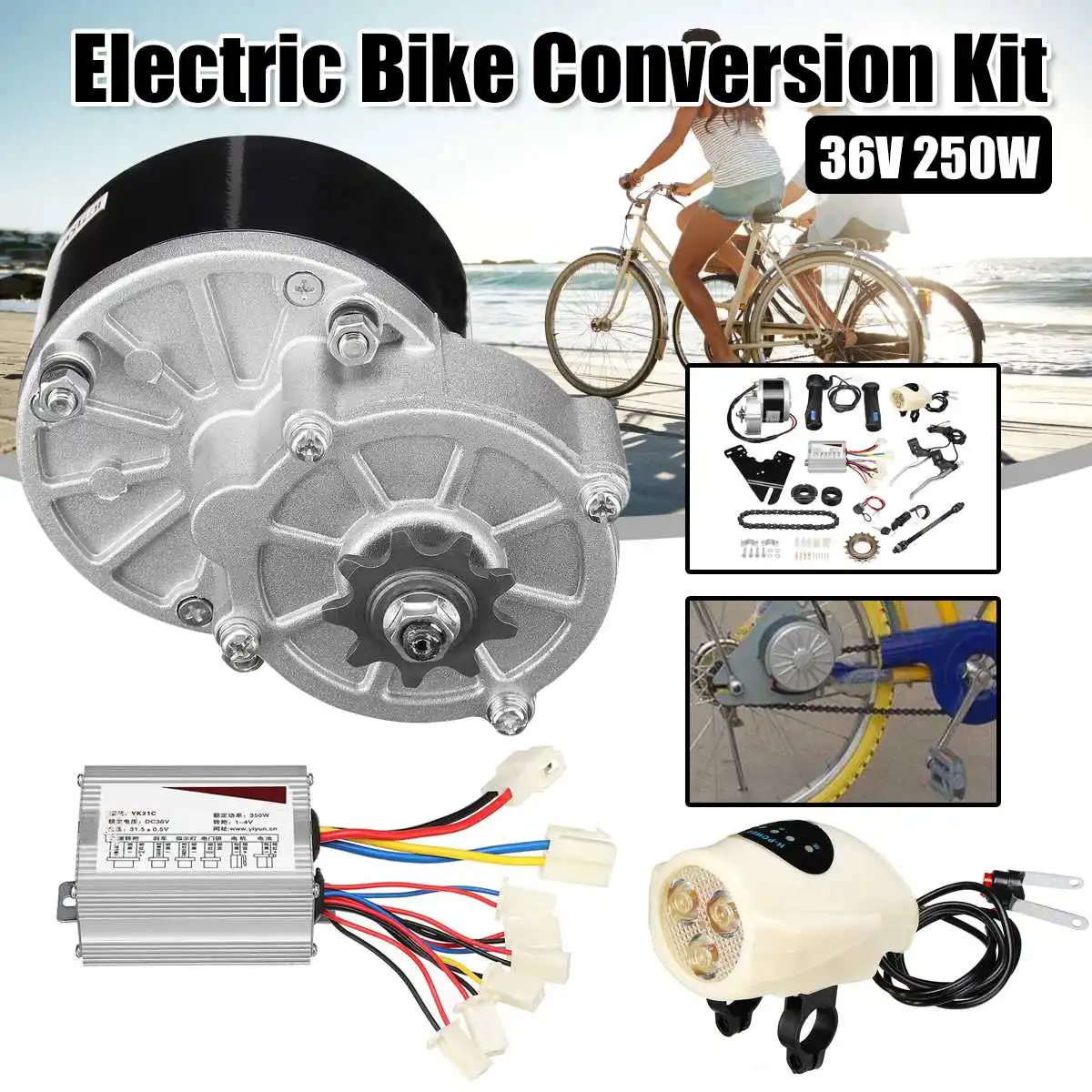 

36V 250W Brushless DC Motor Regulator Speed Controller Electric Bike E-Bike Conversion Scooter Motor Controller Kit Accessories