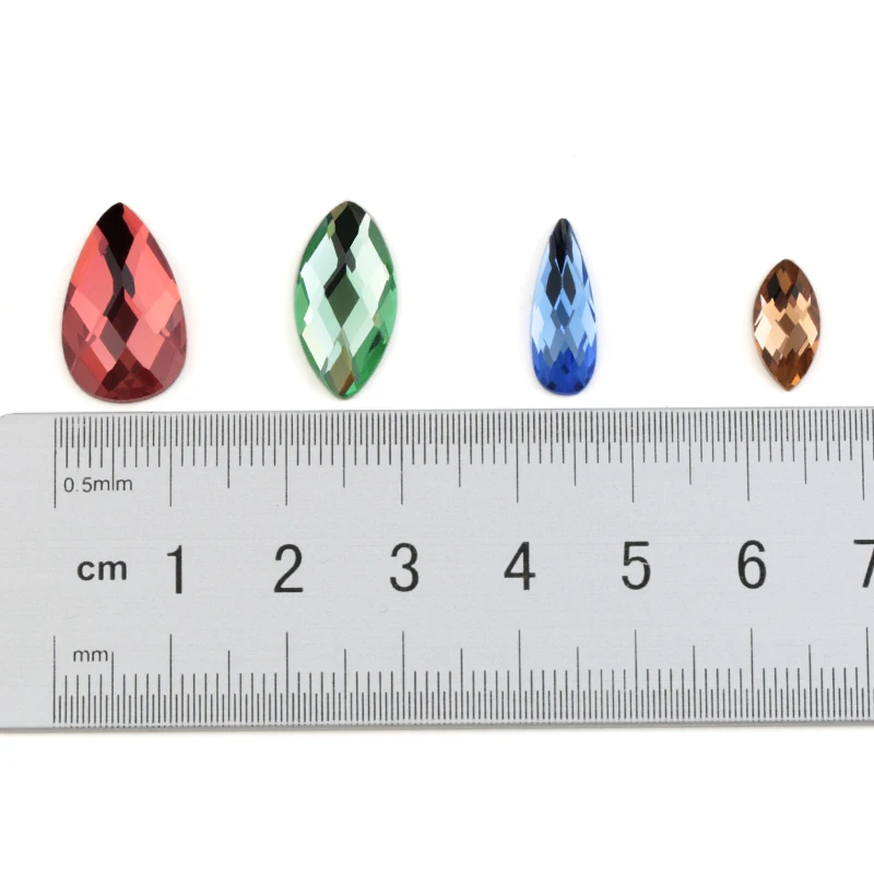 Мульти цвета Прямая Форма Flatback Блеск Клей для страз на хрустальные бусины