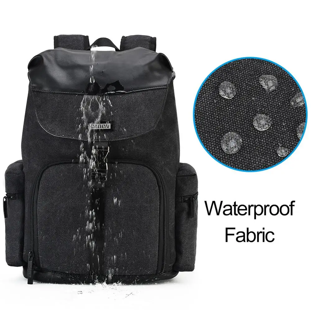 caden camera backpacks water resistant large capacity bags for men women for nikon canon sony dslr len tripod outdoor travel bag free global shipping