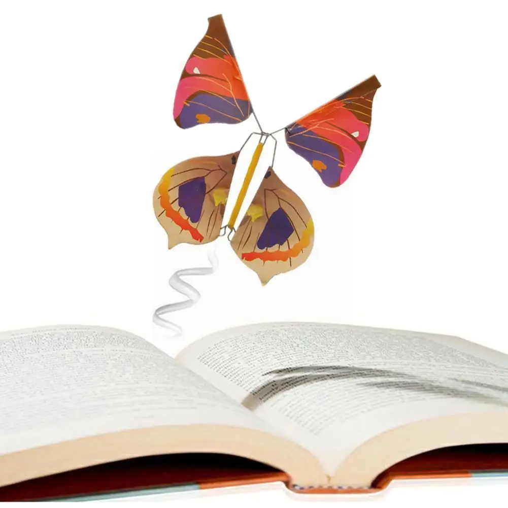 

1pc Flying In The Book Fairy Rubber Band Powered Wind Birthday Surprise Up Card Great Magic Card Toy Wedding Gift X8f8