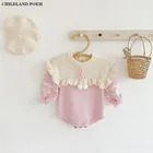 Свитер для маленьких девочек, вязаная детская одежда, комбинезон для новорожденных, комбинезоны с длинным рукавом, комбинезон для маленьких девочек, комбинезон для младенцев