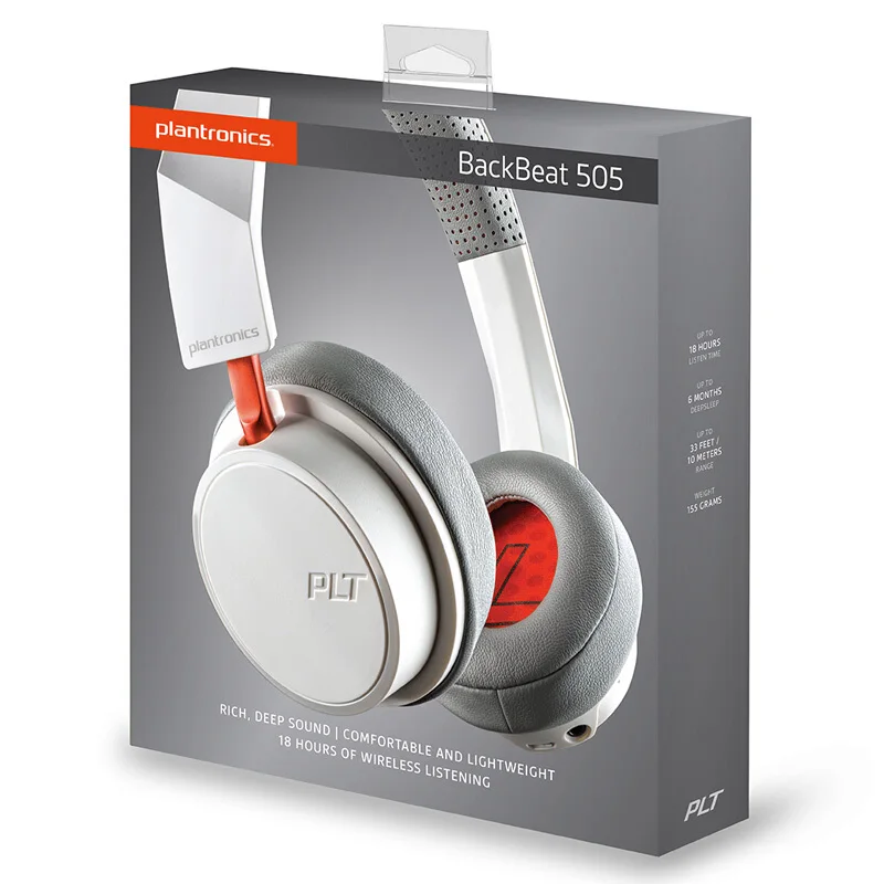 PLANTRONICS BACKBEAT 505 беспроводные наушники Bluetooth4.1 удобно надевать и наушнике