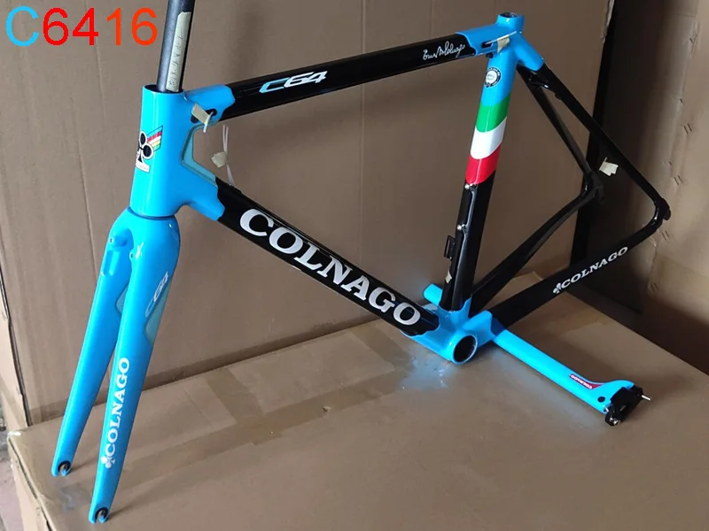 C649 Colnago C64 углеродная рама для T1100 углеродистая рама для дорожного велосипеда глянцевое покрытие черного и красного цвета с белым наклейка