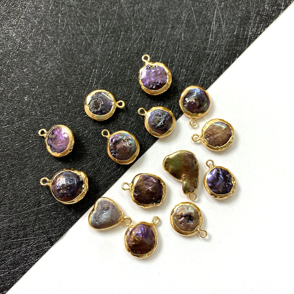 

Natural Freshwater Pearl Oblate Shape Pendant for DIY Fashion Jewelry Making Necklace and Bracelet Accessories Size14x17-15x22mm