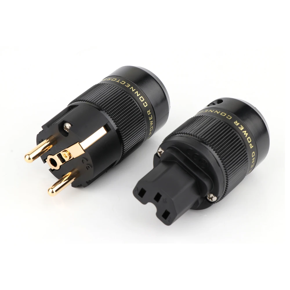 Одна пара HiFI аудио Diy Кабель питания разъем штекер hi-end Schuko Eu вилка для
