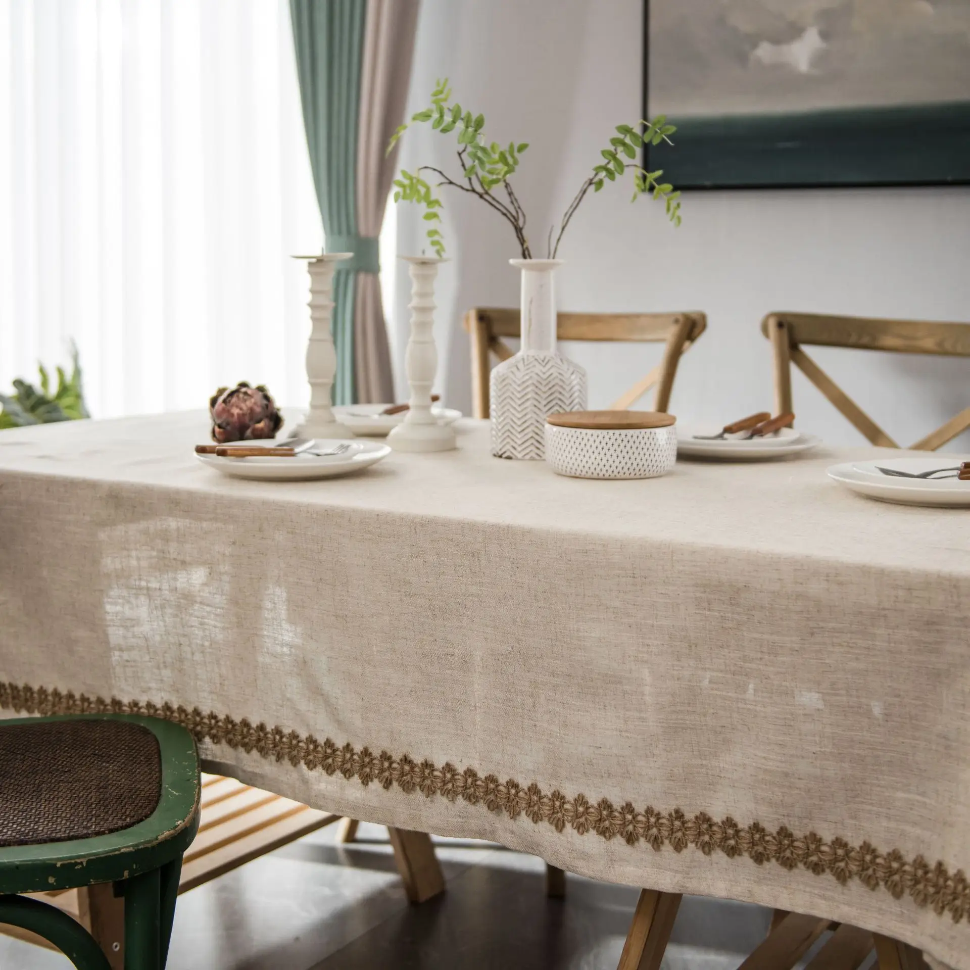 Скатерть из полиэстера и льна скатерть для кофейного чая toalha de mesa nappe decoracao para casa