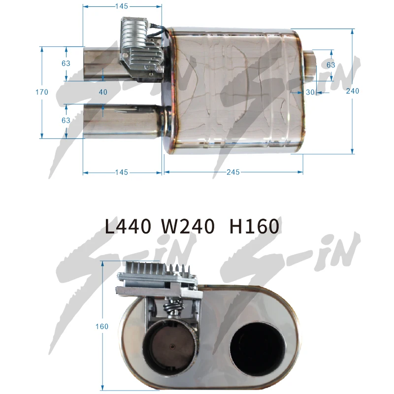 Электронный выхлопной глушитель клапана Системы электрический пульт