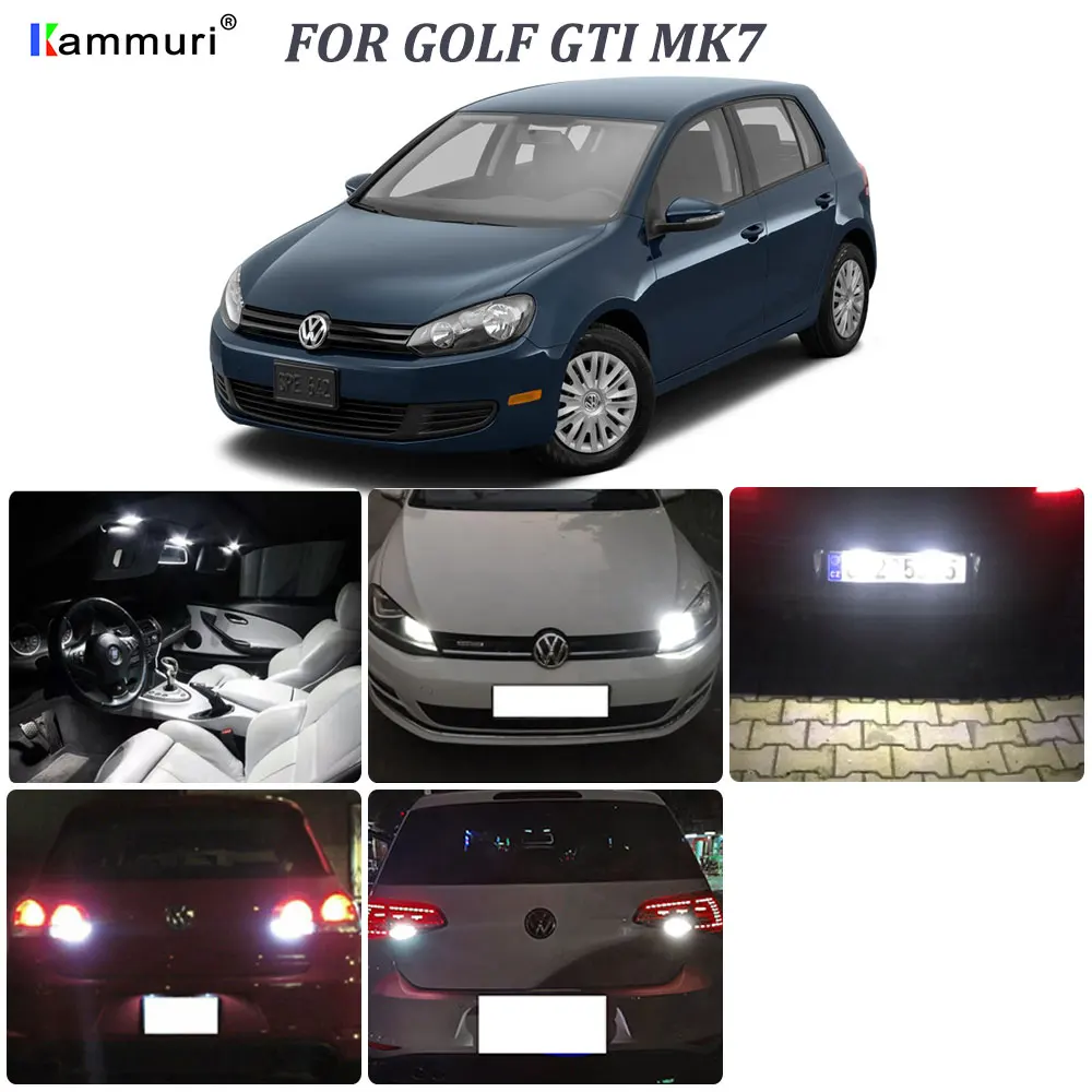 Белый для VW GOLF 7 MK7 GTD GTI R светодиодный светильник интерьера комплект + W16W T15 BAY9S H21W