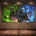 Игровой плакат Genji VS Hanzo R, художественные холщовые плакаты, игровые обои, роспись в гостиной, украшение для спальни