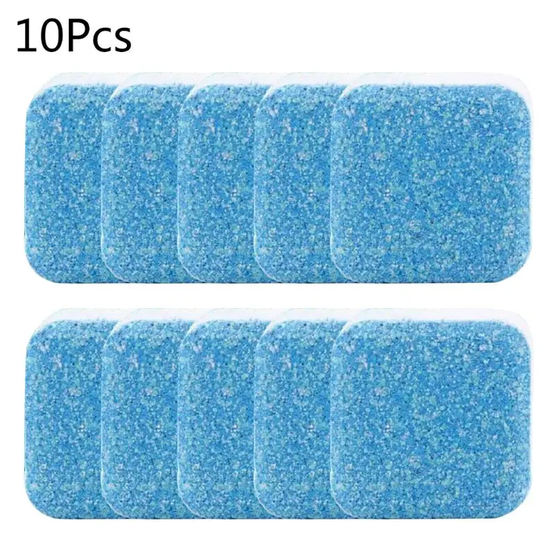 

10pcs Useful Washing Machine Descaler Cleaner Deep Cleaning Remover Tablets Deodorant Durable Multifunctional Laundry Supplies