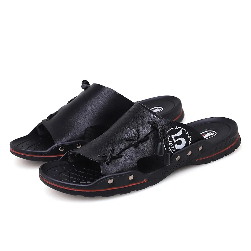 Шлепанцы мужские летние пляжные повседневные сандалии модная обувь для улицы