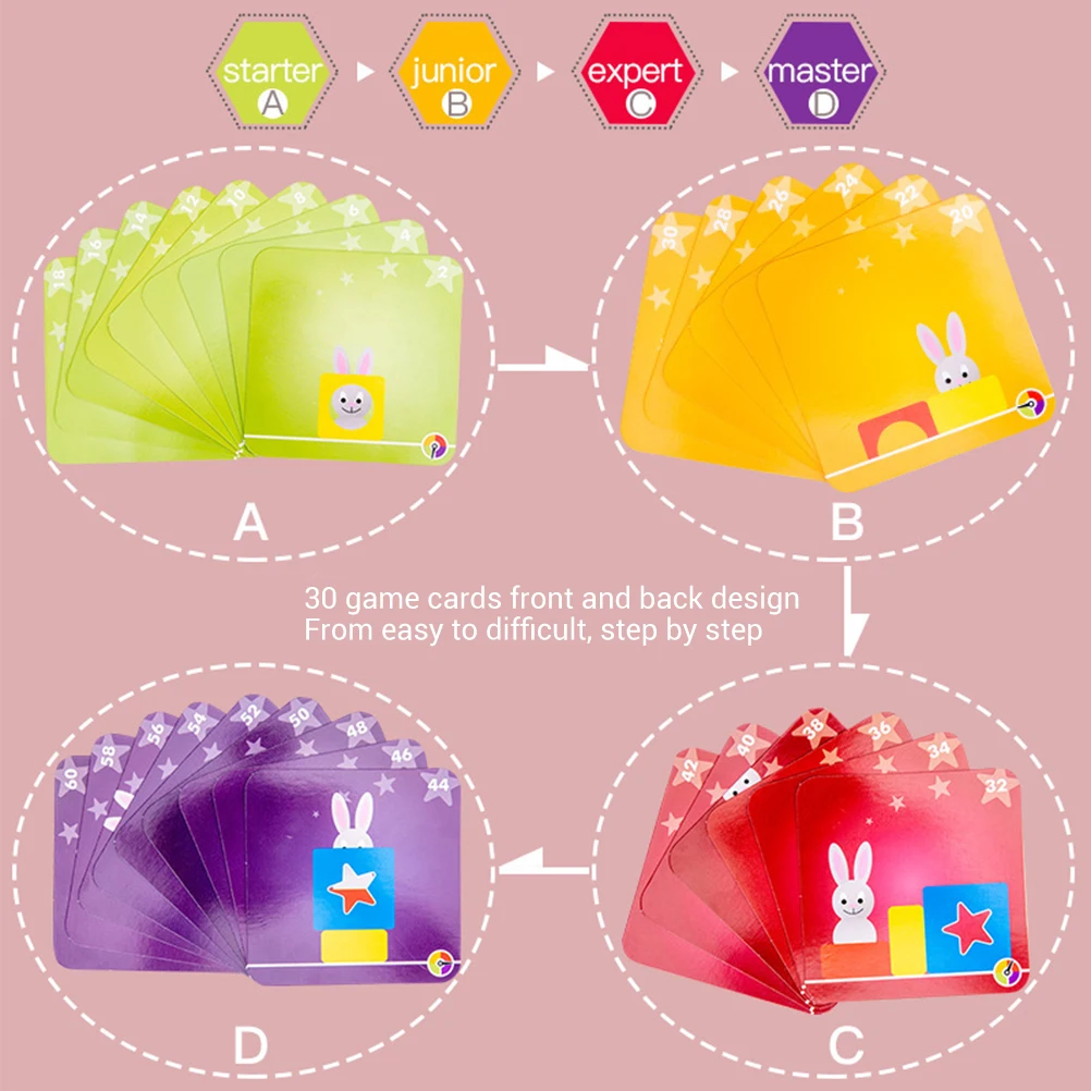 Деревянный кролик монтессорри Волшебная коробка для интеллекта ребенка игрушка