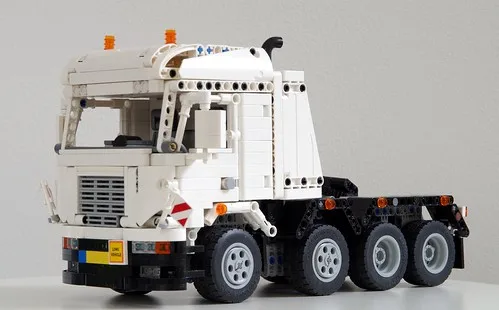 Технологический строительный блок MOC 17197 три в одном 8x4 Тяжелый грузовик прицеп