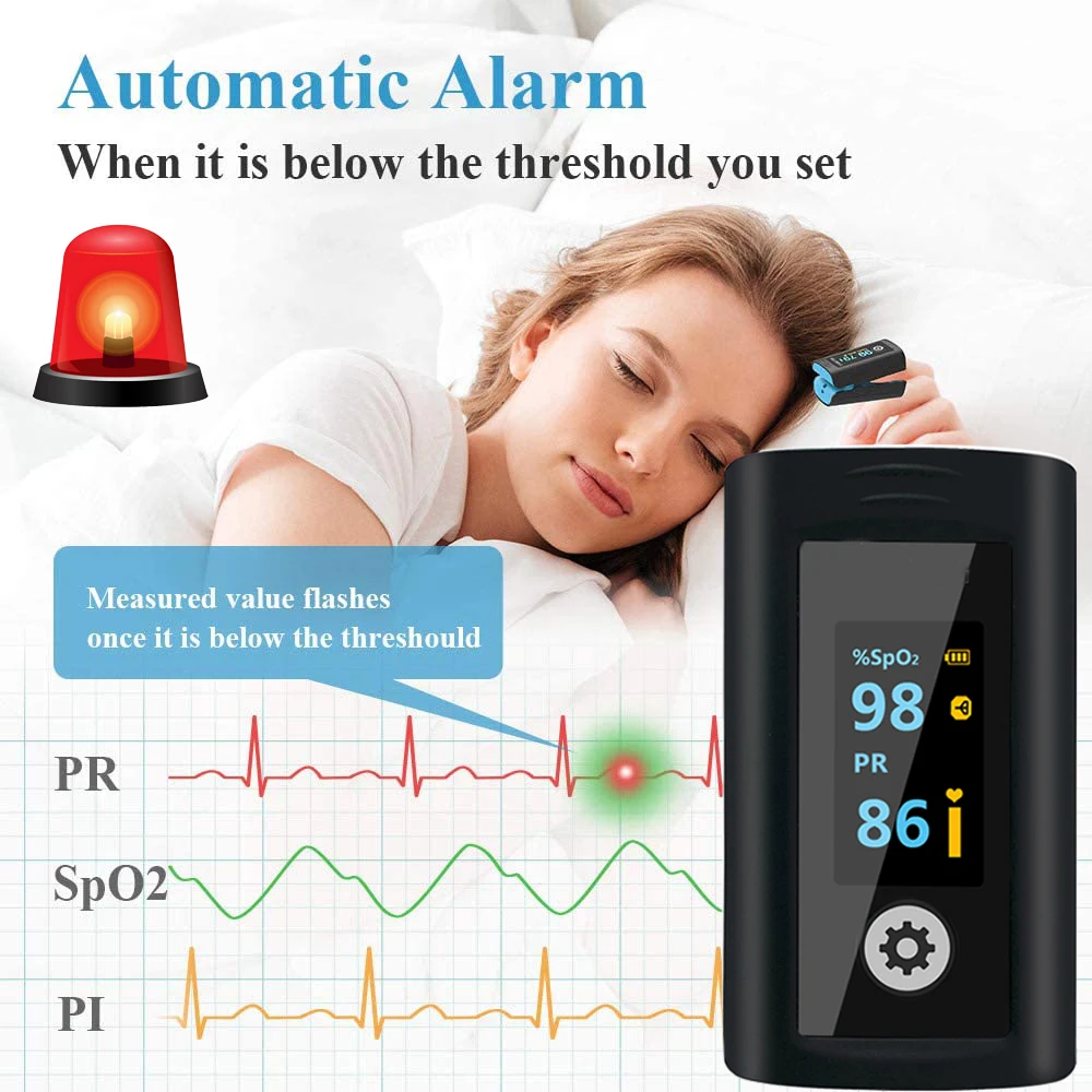 

Alarm Reminder Fingertip Pulse Oximeter Bluetooth 4.0 Pulsoksymetr Blood Saturimetro Oxymetre Oximetro De Dedo Sleep Data Record