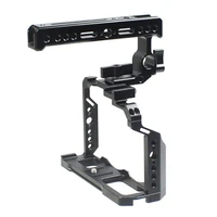 camera rig full cage for fujifilm x t4 formfitting combo with top handle grip cold shoe mount thread tripod holes