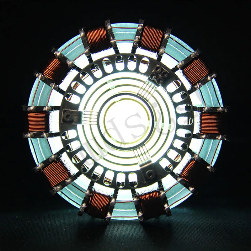 Iron Man Arc Reactor DIY Action Figure Toy With LED Light Iron Man Cosplay Mask Arc MK Iron Man DIY Model Assembled Lamp Toy