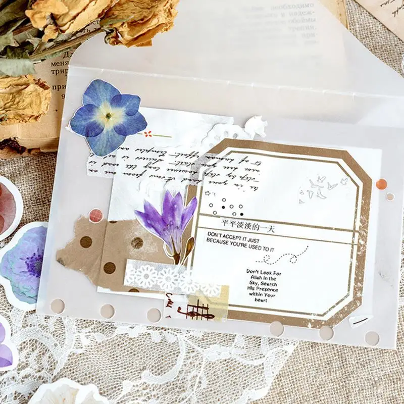 46 шт./компл. Осенний цветок фотоальбом ежедневник декоративная наклейка альбом