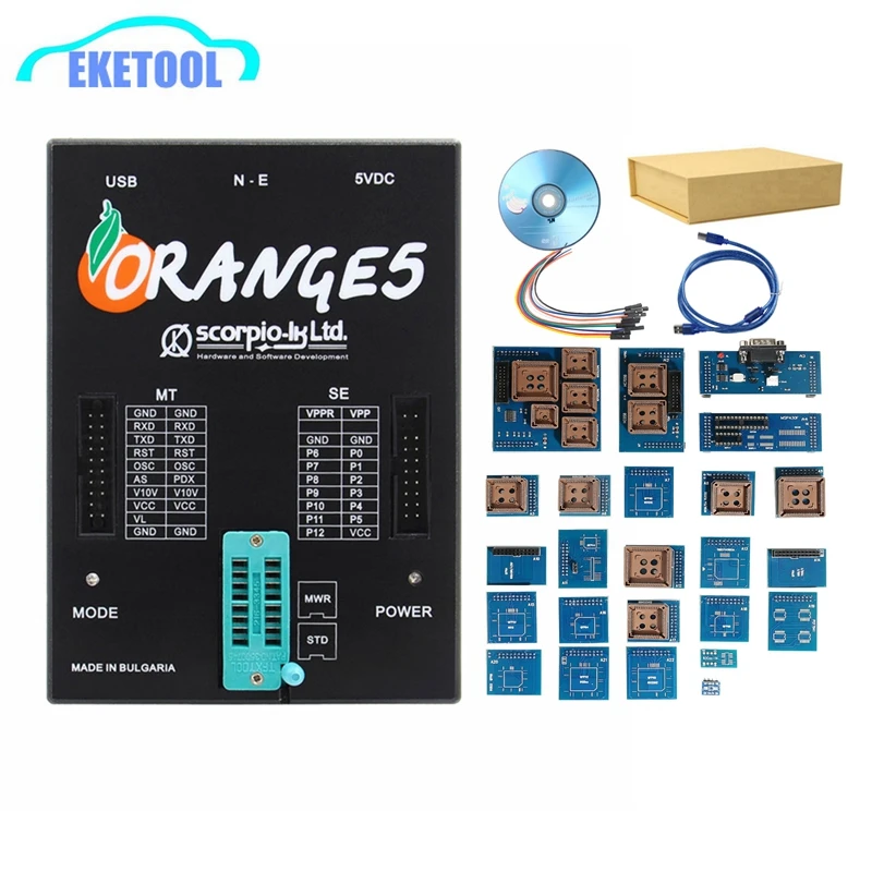 Лучшее качество Orange5 полный адаптер ECU Программатор V1.34 английский/русский Languga оранжевый 5 полная функция аппаратные средства