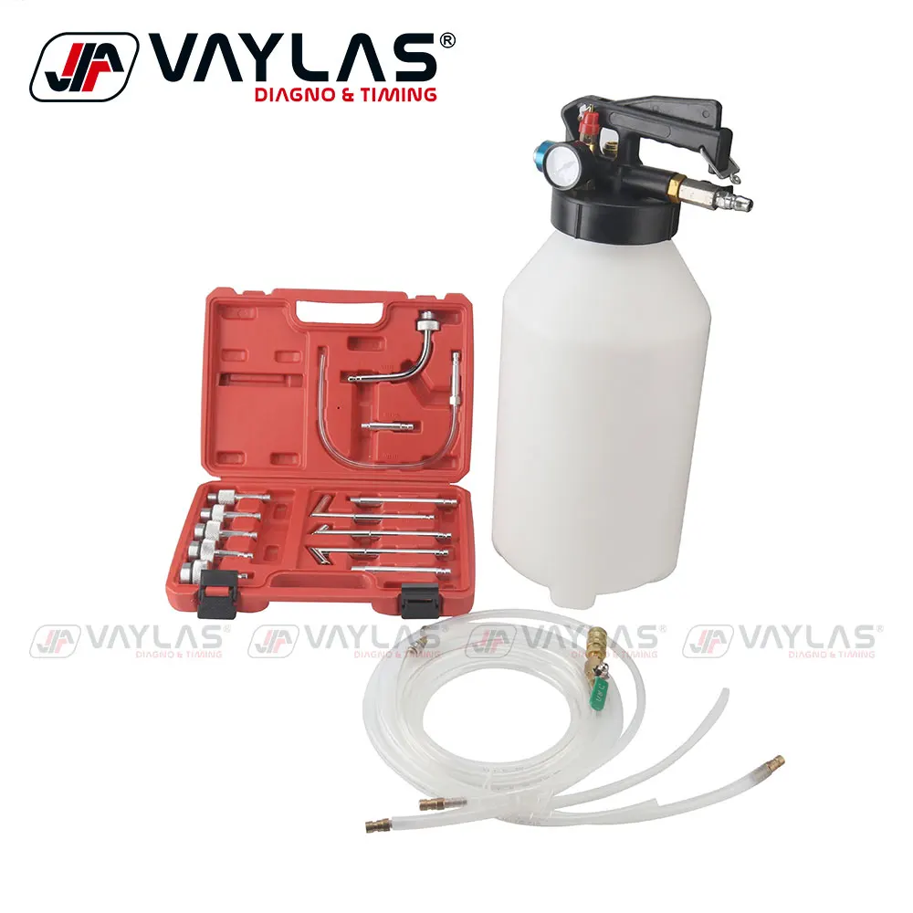 ATF Fluid Dispenser Tools Set 10L Pneumatic Transmission Oil Filling Tool Kit with 13pcs Adaptor