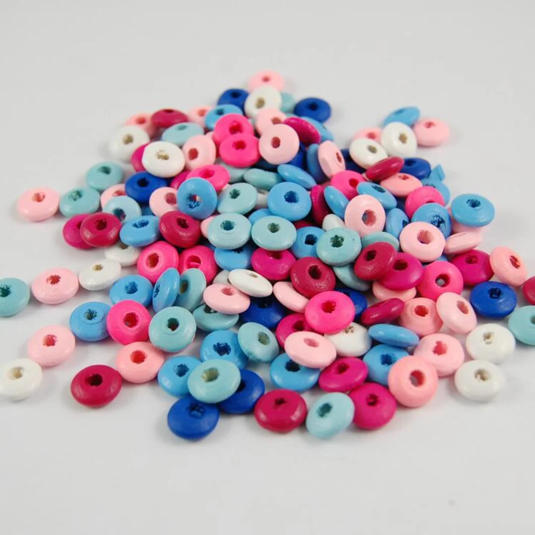 

DIY Children String Beads Accessories Color Abacus Wooden Bead Environmental Protection Wooden Scattered Beads Spacer Wholesale