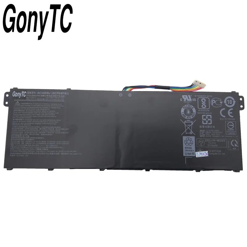 Оригинальный AC14B18J новый ноутбук Батарея для Acer Aspire Nautilus E3 111 112 112M ES1 531 B116 MS2394 B115 MP