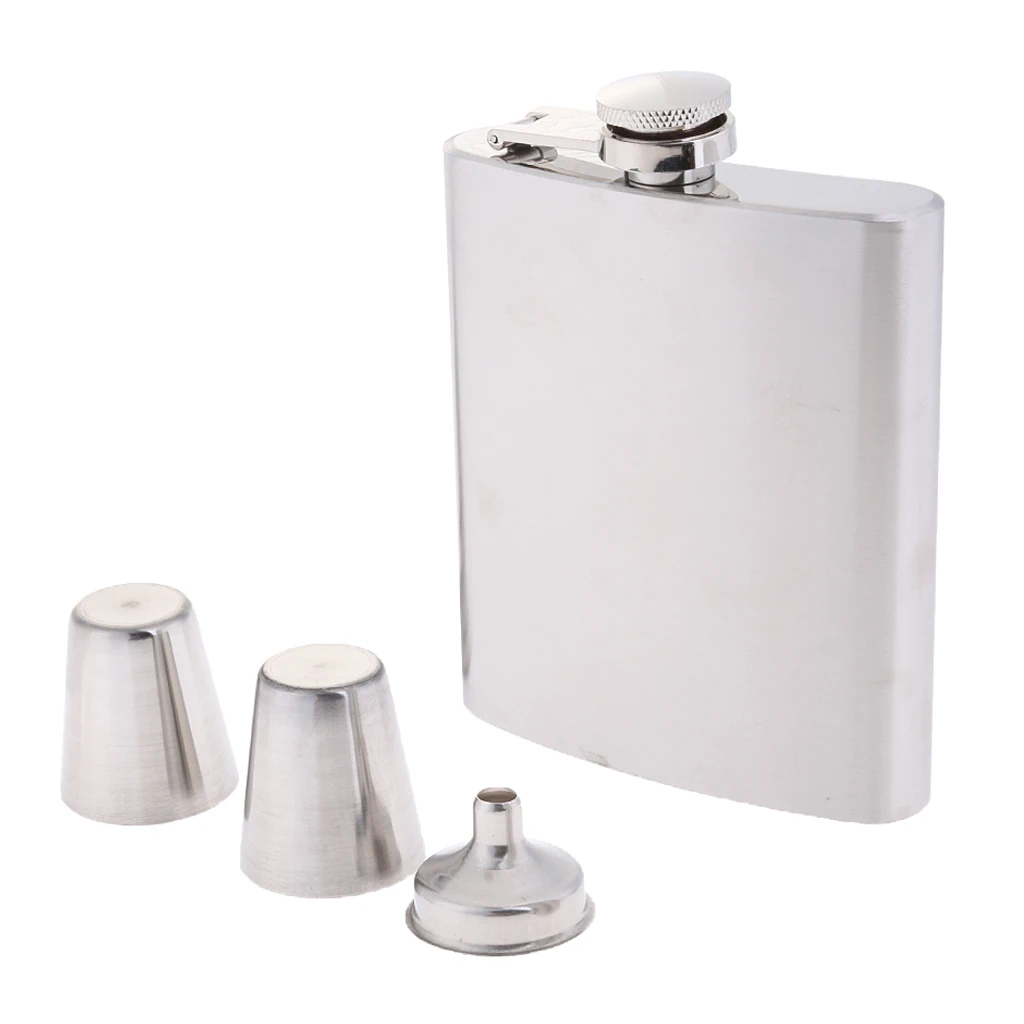 Фляга воронка и чашка из нержавеющей стали 7 унций|Плоские фляги| |