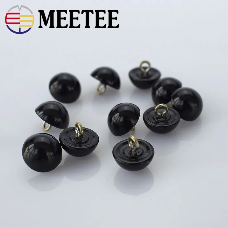 50 шт. Meetee 9-18 мм пластиковые кнопки для шитья черно-белые пряжки рубашки с