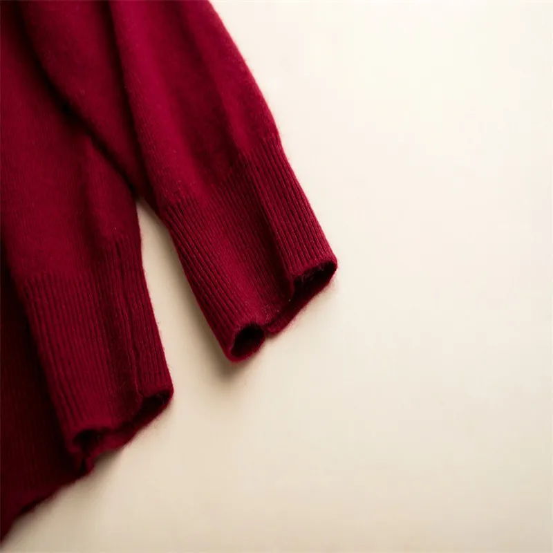 

Men's round neck pullover sweater plus size casual wool bottoming shirt solid color wild cashmere sweater