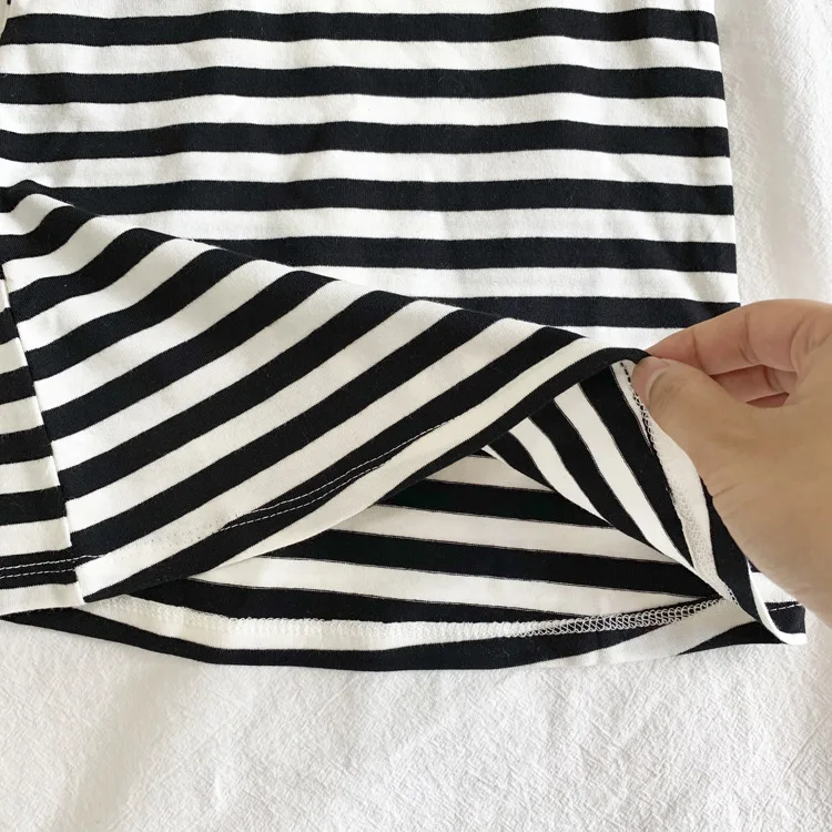 1-4Years Baby Kids Girls Cotton Striped Dress 2019 Autumn New Toddler Girl's Elegant Ruffles Fall Casual Clothes | Детская одежда и