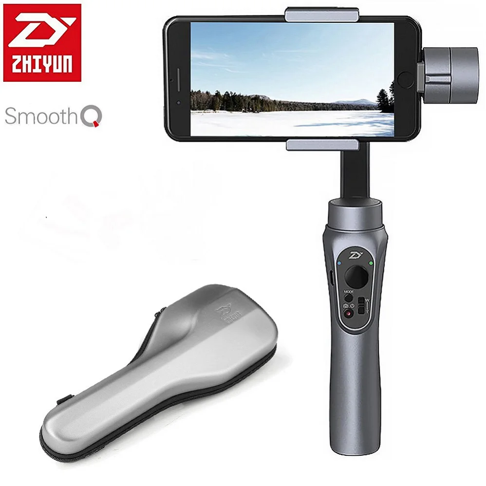 Zhiyun Smooth 4 Q2 3-осевой портативный смартфон сотовый телефон видеокамеры Стабилизатор для iPhone 11 Pro Max XS XR X 8P 8 samsung S9 S8 и экшн Камера - Цвет: Zhiyun Smooth Q