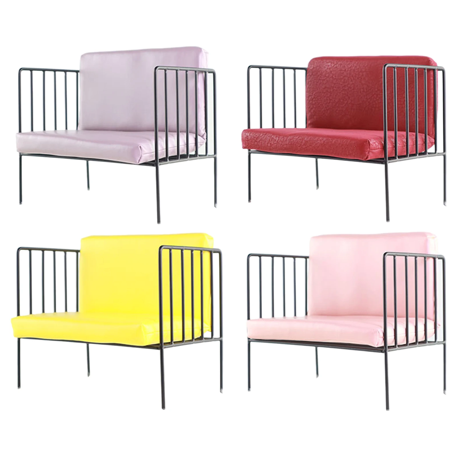 

1:6 Dollhouse Sofa Simulated Doll Chair Metal Miniature Armchair Furniture Model Doll House Accessories