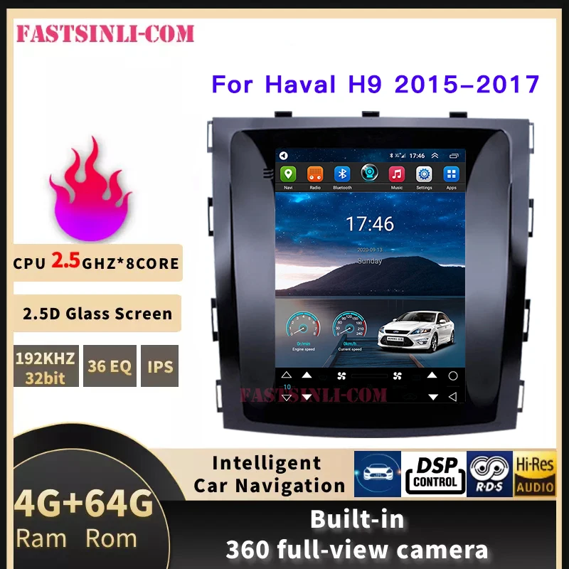 Tesla стиль экран для GREAT WALL Haval H9 2015 2019 автомобильный Радио Мультимедиа Видео плеер