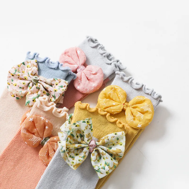 5 Pairs Children Socks Boys and Girls Spring and Autumn Tube Socks Children Babies Newborns Cotton Kids Socks Female Baby Socks