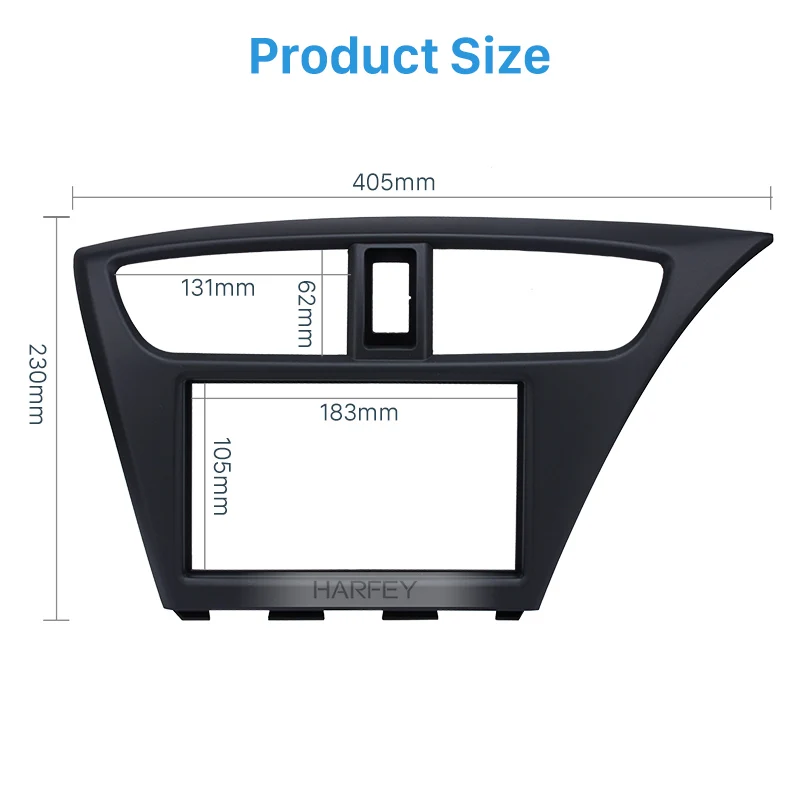 Harfey 2 Din Car Radio Fascia for Honda Civic European 2012-2015 RHD Stereo Install Dash Mount Panel Adaptor Reliable Quality | Автомобили
