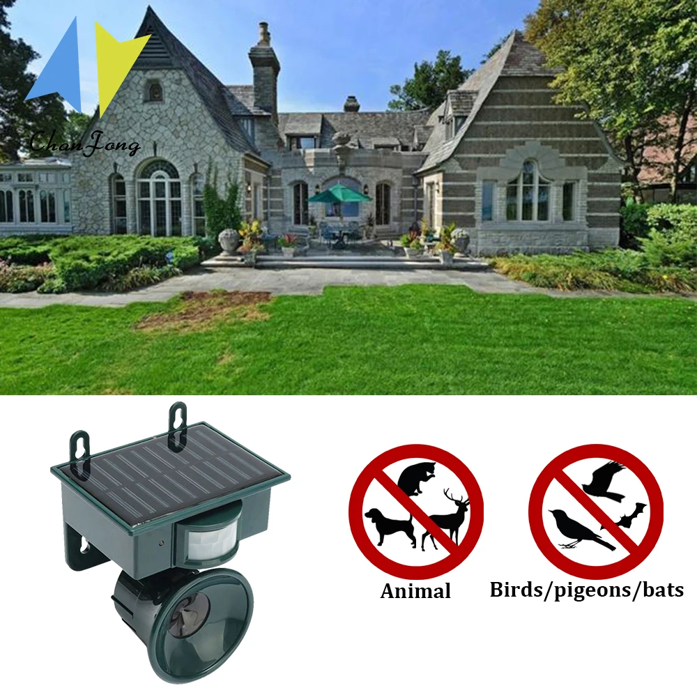 Ультразвуковой Отпугиватель вредителей на солнечной батарее средство для