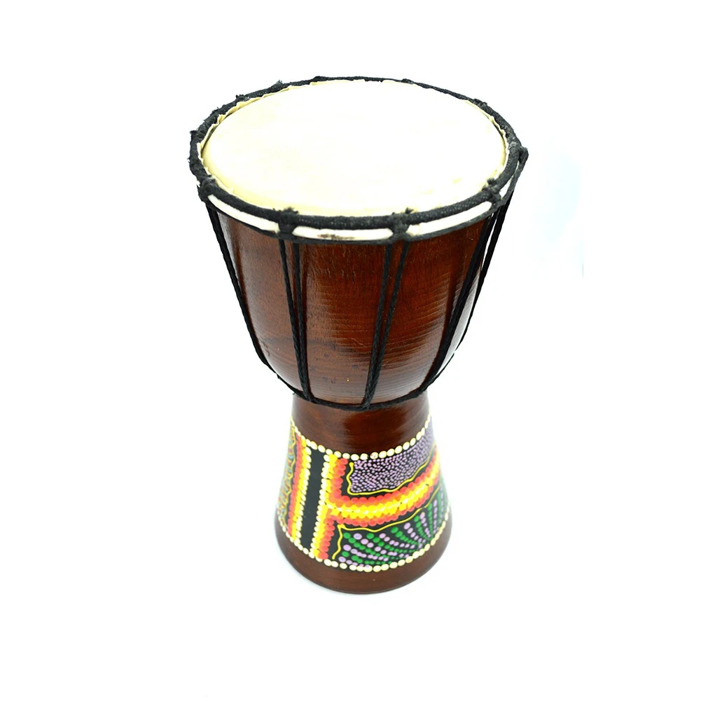 4/6inch Wooden Painted African Hand Drum Percussion Music Djembe Kids Toy