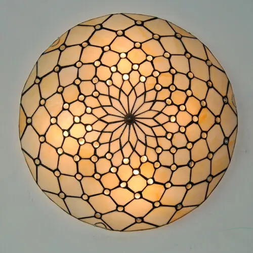 Потолочная люстра Тиффани лампа из витражного стекла ручной работы с