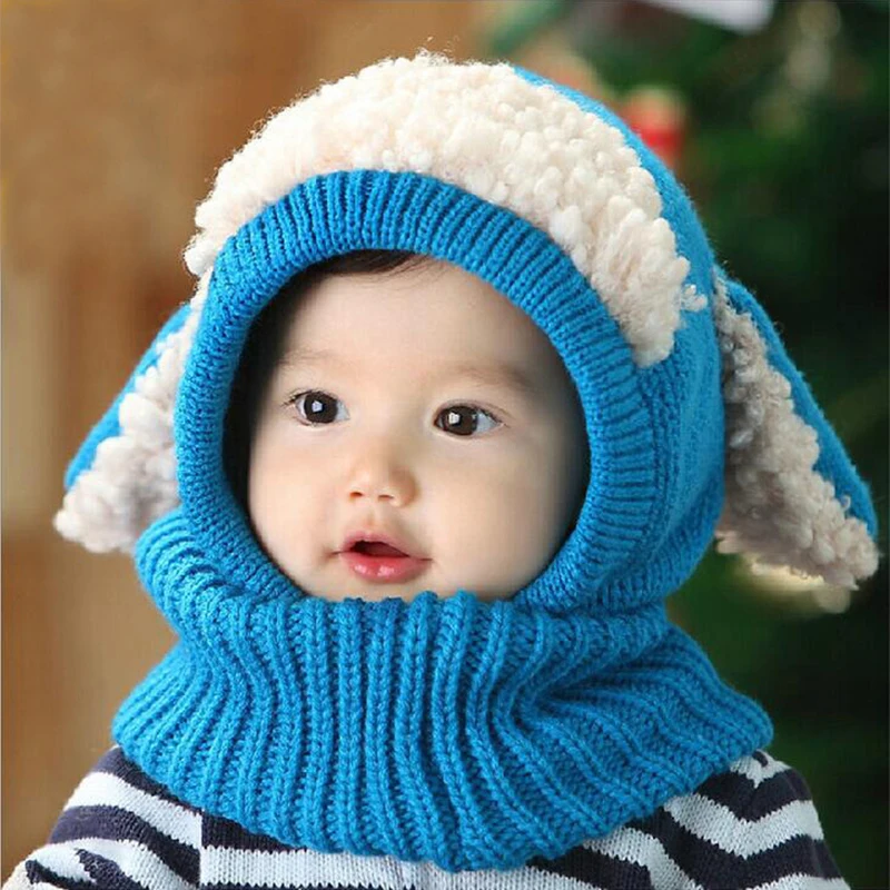 Mother Kids Baby Clothing Accessories Hats Caps Unisex Winter Knitted Infant Toddler Beanies Hooded Scarf Earflap Newborn | Детская