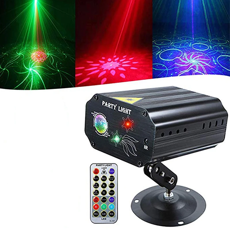 Цветной Мини RG Рождественский лазерный свет s Led 16 шаблонов DJ KTV Dsico