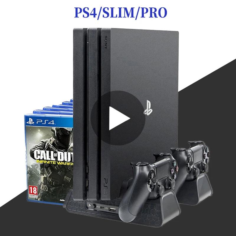 stand fan for support sony play station ps4 pro slim console playstation ps 4 game controller cooler accessories cooling control free global shipping