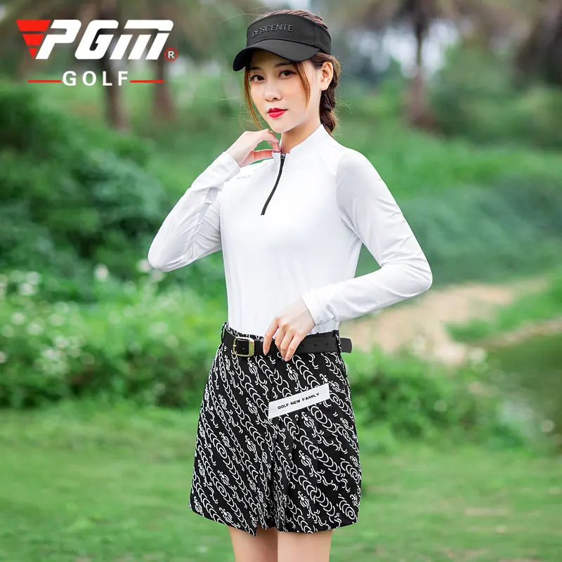 PGM летняя одежда для гольфа женская ледяная шелковая с длинным рукавом на молнии